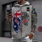 Personalized Australian Soldier/ Veteran Camo With Name And Rank Hoodie 3D Printed - 1696982403