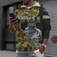 Personalisierter Kapuzenpullover mit Camouflage-Muster für australische Soldaten/Veteranen mit Namen und Rang, 3D-Druck – 1696982402