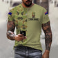 Personalisiertes T-Shirt mit australischem Soldaten-/Veteranen-Tarnmuster mit Namen und Rang, 3D-Druck – 1110230009