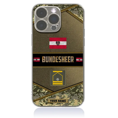 Personalized Austria Soldier/Veterans With Rank And Name Phone Case Printed - 1210230001