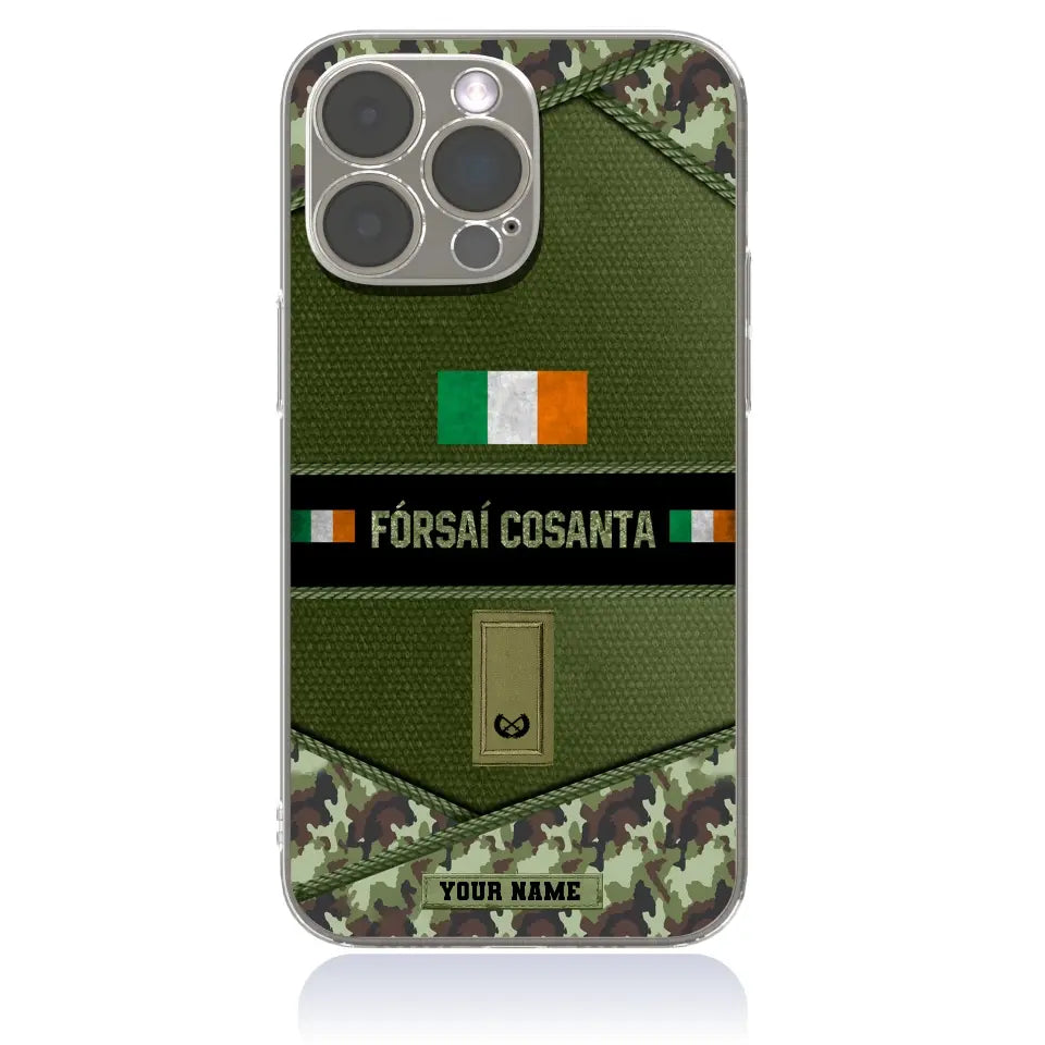 Personalized Ireland Soldier/Veterans With Rank And Name Phone Case Printed - 1210230005