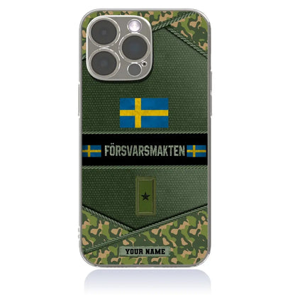 Personalized Sweden Soldier/Veterans With Rank And Name Phone Case Printed - 1210230003