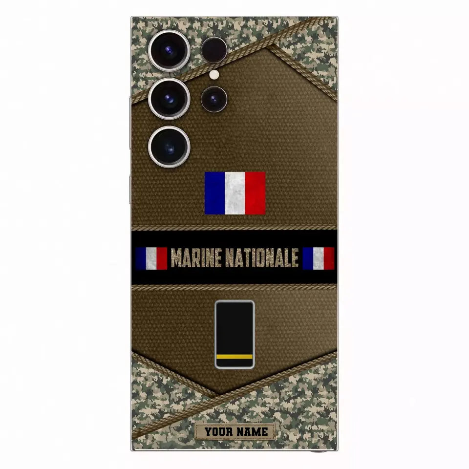 Personalized France Soldier/Veterans With Rank And Name Phone Case Printed - 1210230001