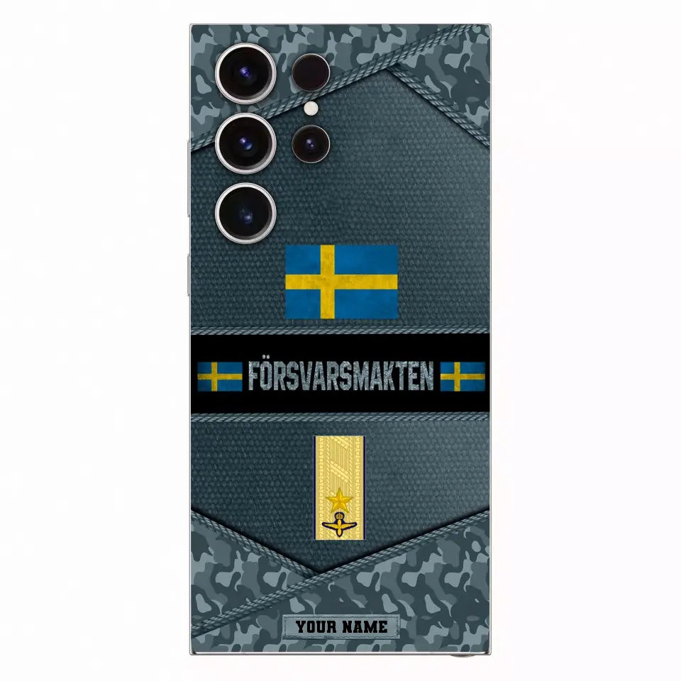 Personalized Sweden Soldier/Veterans With Rank And Name Phone Case Printed - 1210230003