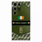 Étui de téléphone personnalisé pour soldat/vétéran irlandais avec rang et nom imprimés - 1210230005