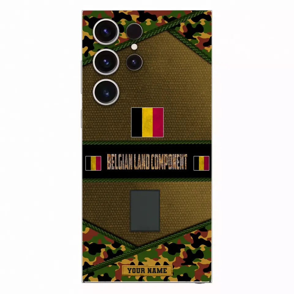 Personalized Belgium Soldier/Veterans With Rank And Name Phone Case Printed - 1210230001