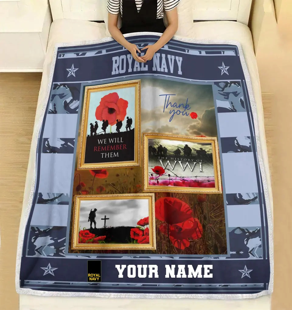 Personalized British Soldier/ Veteran Camo With Name And Rank Fleece Blanket 3D Printed - 1310230001