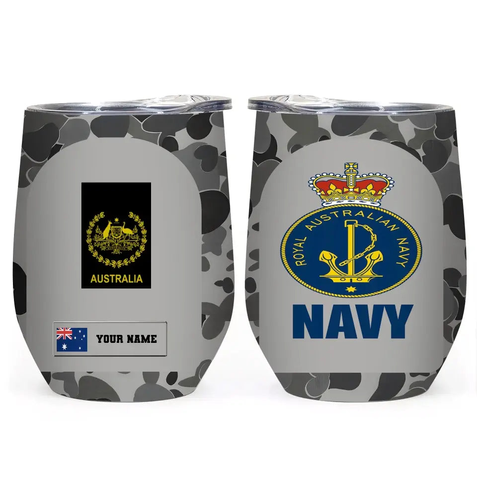 Personalized Australian Veteran/ Soldier With Rank And Name Camo Tumbler All Over Printed 0302240003