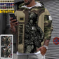 Personalized France Soldier/ Veteran Camo With Name And Rank Hoodie 3D Printed - 16963776