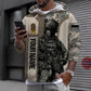 Sweat à capuche personnalisé avec camouflage soldat/vétéran allemand avec nom et grade imprimé en 3D - 0410230001