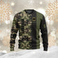 Personalisierter Kapuzenpullover mit Camouflage-Muster für französische Soldaten/Veteranen mit Namen und Rang, 3D-Druck – 0310230003