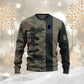 Personalisierter Kapuzenpullover mit Camouflage-Muster für französische Soldaten/Veteranen mit Namen und Rang, 3D-Druck – 0310230003