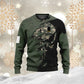 Sweat à capuche personnalisé avec camouflage soldat/vétéran de la France avec nom et grade imprimé en 3D - 0310230009