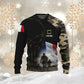 Personalized France Soldier/ Veteran Camo With Name And Rank Hoodie 3D Printed - 0310230006