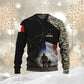 Personalized France Soldier/ Veteran Camo With Name And Rank Hoodie 3D Printed - 0310230006