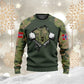 Personalisierter Kapuzenpullover mit Camouflage-Muster für norwegische Soldaten/Veteranen mit Namen und Rang – 0310230003