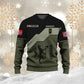 Personalisierter Kapuzenpullover mit Camouflage-Muster für norwegische Soldaten/Veteranen mit Namen und Rang – 0310230004