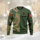 Personalisierter Kapuzenpullover mit Camouflage-Muster für norwegische Soldaten/Veteranen mit Namen und Rang – 0310230010