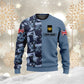 Personalisierter Kapuzenpullover mit Camouflage-Muster für britische Soldaten/Veteranen mit Namen und Rang, 3D-Druck – 0410230009