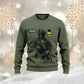 Personalisierter Kapuzenpullover mit 3D-Druck für schwedische Soldaten/Veteranen im Camouflage-Muster mit Namen und Rang – 16957728