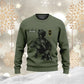 Personalisierter Kapuzenpullover mit Camouflage-Muster für norwegische Soldaten/Veteranen mit Namen und Rang – 2709230001