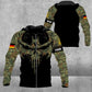 Sweat à capuche personnalisé avec camouflage soldat/vétéran allemand avec nom et grade imprimé en 3D - 2010230001