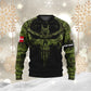 Personalized Denmark Soldier/ Veteran Camo With Name And Rank Hoodie - 16977600