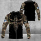 Sweat à capuche personnalisé avec camouflage soldat/vétéran finlandais avec nom et grade imprimé en 3D - 16977600