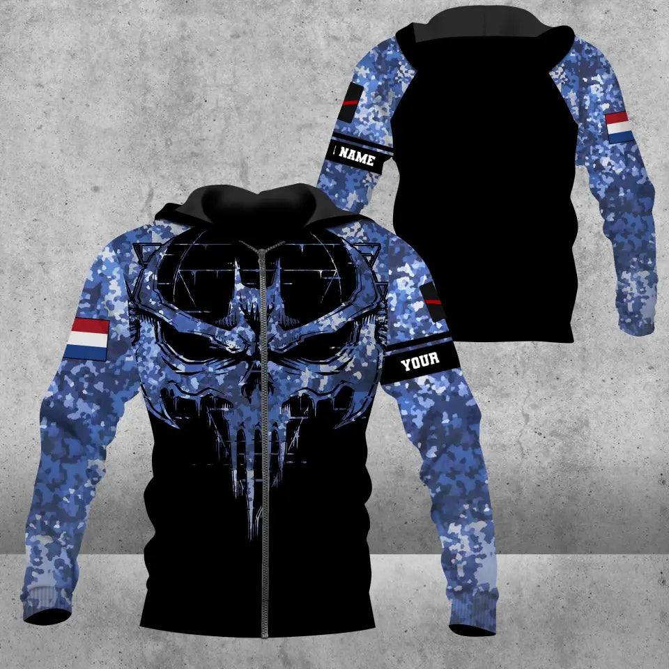 Personalized Netherlands Soldier/ Veteran Camo With Name And Rank Hoodie 3D Printed - 16977600