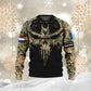 Personalized Netherlands Soldier/ Veteran Camo With Name And Rank Hoodie 3D Printed - 16977600