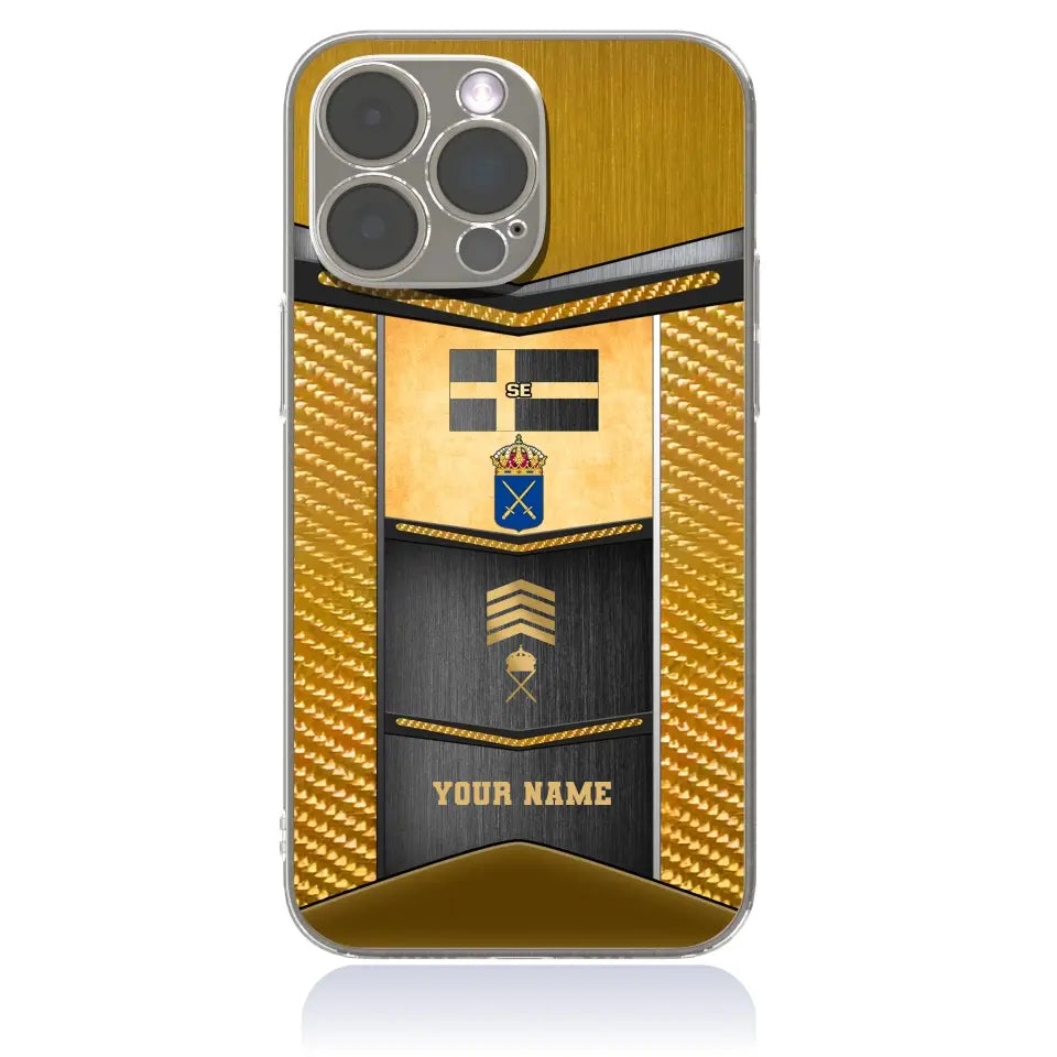 Personalized Sweden Soldier/Veterans With Rank And Name Phone Case Printed - 2310230001