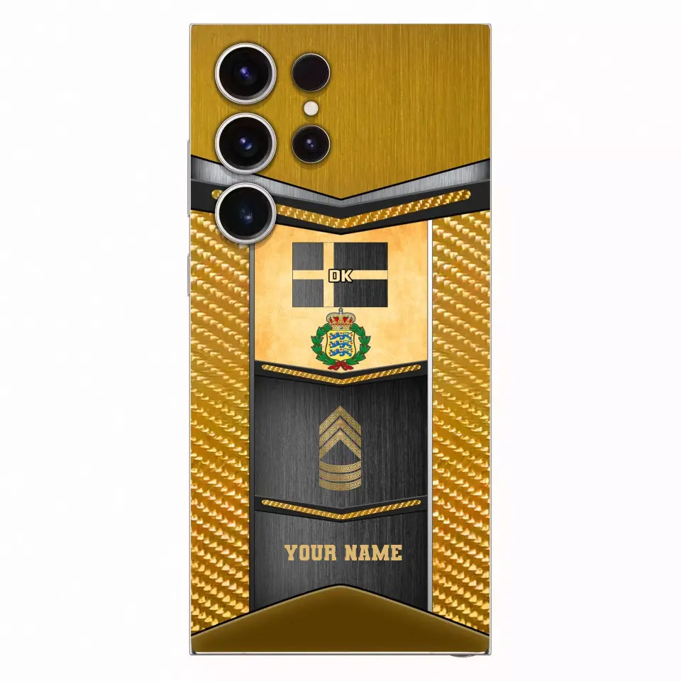 Personalized Denmark Soldier/Veterans With Rank And Name Phone Case Printed - 2310230001