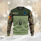 Personalisierter Kapuzenpullover mit 3D-Druck für belgische Soldaten/Veteranen im Camouflage-Muster mit Namen und Rang – 16966368