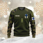 Personalisierter Kapuzenpullover mit 3D-Druck für finnische Soldaten/Veteranen im Camouflage-Muster mit Namen und Rang – 16968960