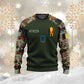 Personalisierter Kapuzenpullover mit 3D-Druck für belgische Soldaten/Veteranen im Camouflage-Muster mit Namen und Rang – 16968960