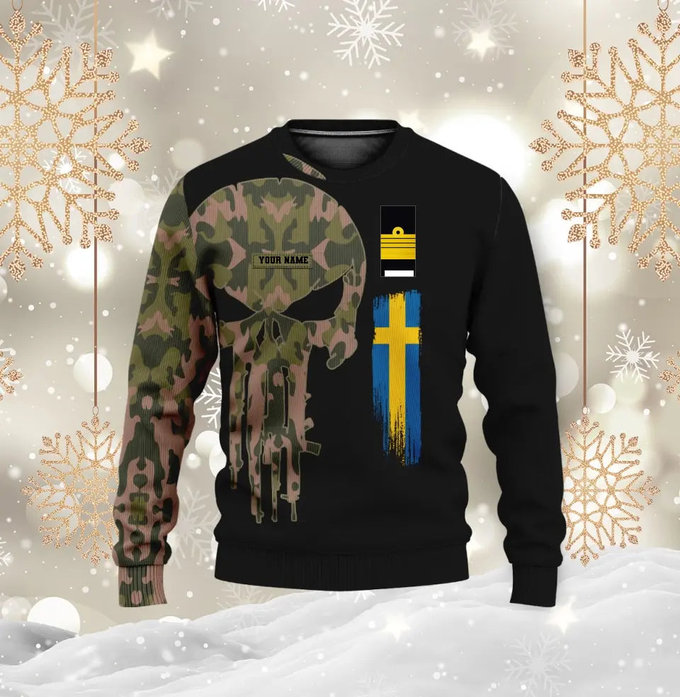 Personalized Sweden Soldier/ Veteran Camo With Name And Rank Hoodie - 16988832