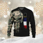 Personalized France Soldier/ Veteran Camo With Name And Rank Hoodie - 16988832