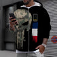 Personalized France Soldier/ Veteran Camo With Name And Rank Hoodie - 16988832