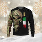 Personalized Italy Soldier/ Veteran Camo With Name And Rank Hoodie - 16988832