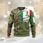 Personalisierter Kapuzenpullover mit Camouflage-Muster für italienische Soldaten/Veteranen mit Namen und Rang – 0311230001