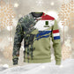 Personalized Netherlands Soldier/ Veteran Camo With Name And Rank Hoodie - 16989696