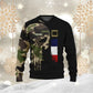 Personalized France Soldier/ Veteran Camo With Name And Rank Hoodie - 16988832