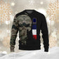 Personalized France Soldier/ Veteran Camo With Name And Rank Hoodie - 16988832