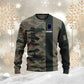 Personalisierter Kapuzenpullover mit Camouflage-Muster für französische Soldaten/Veteranen mit Namen und Rang – 16990560