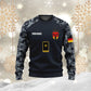 Personalisierter Kapuzenpullover mit Camouflage-Muster für deutsche Soldaten/Veteranen mit Namen und Rang, 3D-Druck – 0611230001