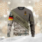 Sweat à capuche personnalisé avec camouflage soldat/vétéran allemand avec nom et grade imprimé en 3D - 0611230005