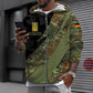 Sweat à capuche personnalisé avec camouflage soldat/vétéran allemand avec nom et grade imprimé en 3D - 0611230006