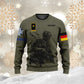 Personalisierter Kapuzenpullover mit Camouflage-Muster für deutsche Soldaten/Veteranen mit Namen und Rang, 3D-Druck – 0611230010