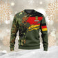 Sweat à capuche personnalisé avec camouflage soldat/vétéran allemand avec nom et grade imprimé en 3D - 0711230002