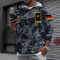 Sweat à capuche personnalisé avec camouflage soldat/vétéran allemand avec nom et grade imprimé en 3D - 0711230007